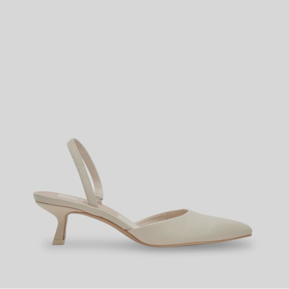 Dolce Vita Corsa White Slingback Heels